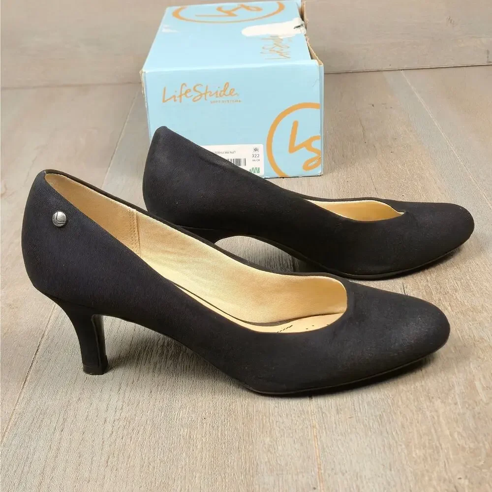 Life Stride Heels Black Women's Sz 9